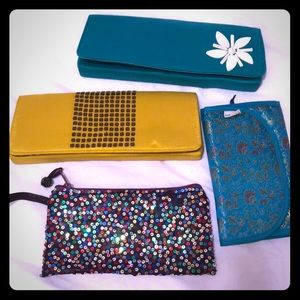 4 small clutch bags